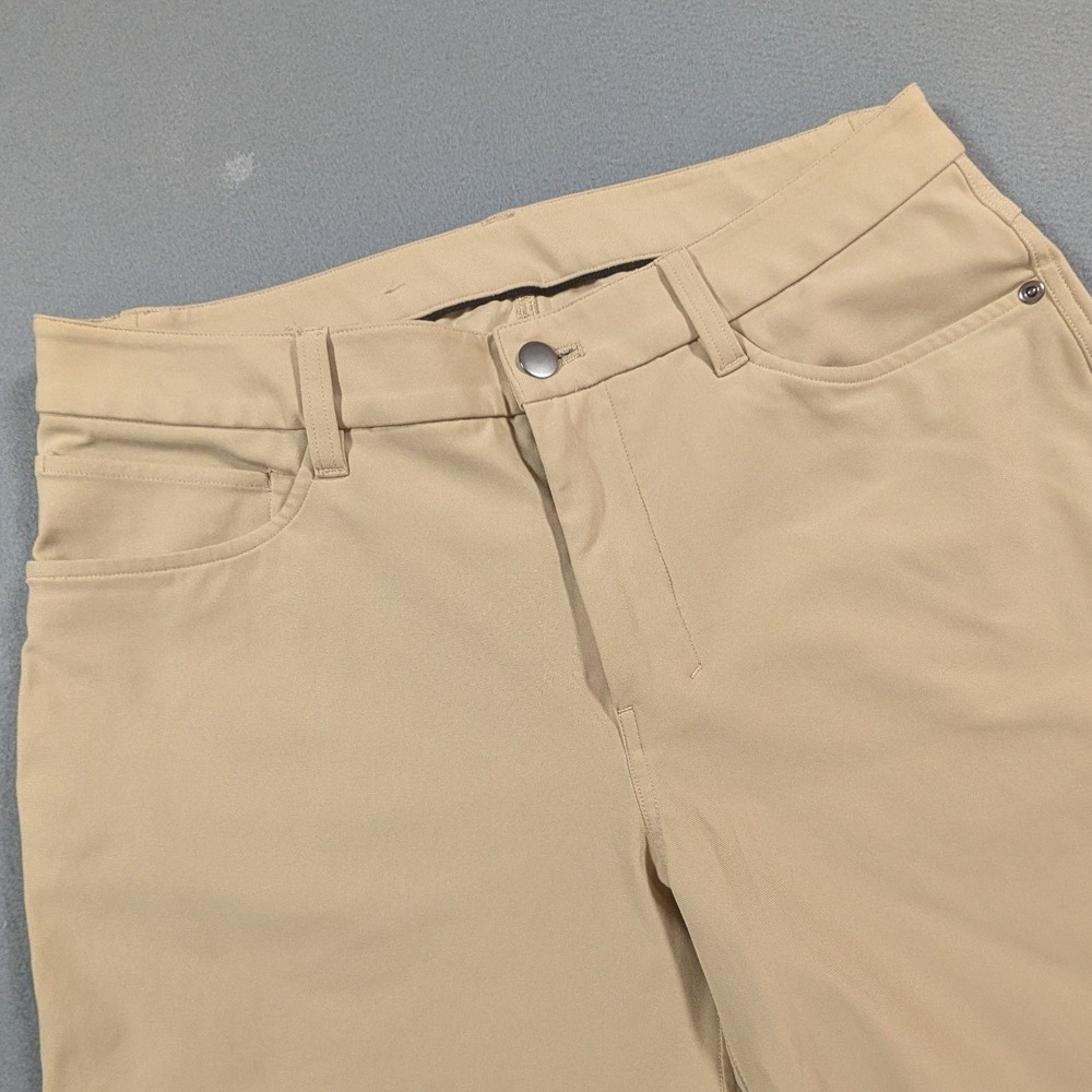 Lululemon Commission Slim Fit Pants Mens 30 Tan Khaki Warpstreme LM5AQRS